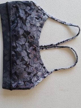 lululemon athletica Grey & Black Floral Strappy Bralette